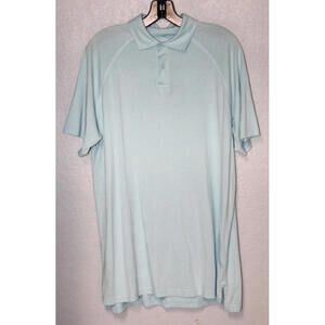 Southern Tide Light Blue Racquet Bamboo Blend Performance Polo Shirt Men MEDIUM